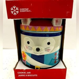 NWT Cookies for Santa, Holiday Christmas Mouse Cookie Jar, Toy Soldier